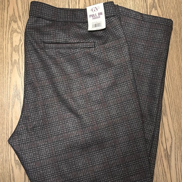Gloria Vanderbilt Pull On Trouser. Size 20W. Color Black- Chambery Plaid. NWT. - Picture 1 of 8